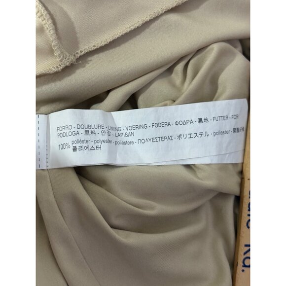 ZARA CROCHET LACE SLIP FLOWER LINED EVENING SHORT MINI DRESS WOMENS SIZE M NUDE - Picture 9 of 9